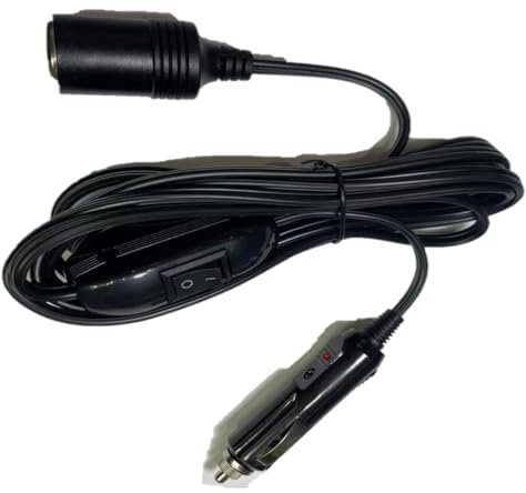 3M 12V/24V ON-Off Switched Power Extension Cable – 10A 120W Inline Socket For Tyre Inflators Vacuums & Portable Tools Heavy Duty Vehicle Lead Tough & Durable