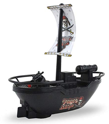 Ath Schiffsmodell Badewanne Piratenschiff Kinderbecken Kinder Elektrisches Piratenschiff Wasserreisen Schiff-Modell Spielzeug Schwarz Cm (schwarz)