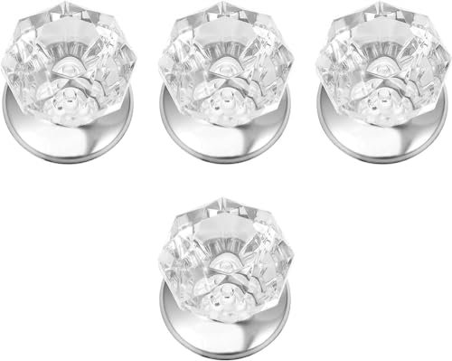 Lot de 4 boutons de couvercle de casserole en acier inoxydable en cristal acrylique pour casseroles de cuisine couvercle de casserole couvercle de casserole en verre bouchons de carafe d'eau