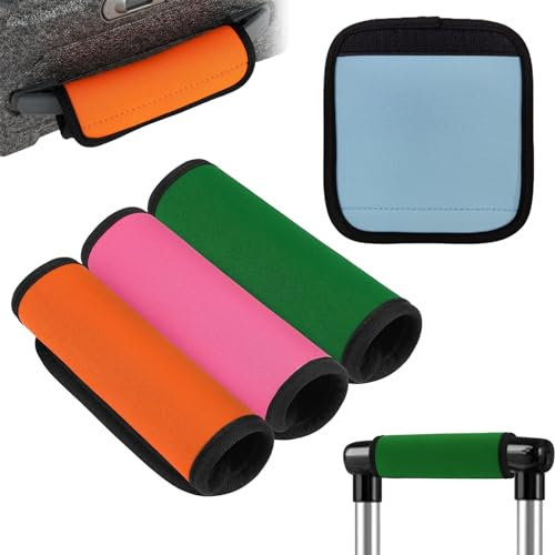 Lumeclat 4er-Pack Koffergriff-Hülle aus Neopren, Bequeme Handgriffpolster, Ideal für Taschen, Koffer und Rucksäcke, Reisen Geschenk, Multicolored