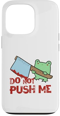 iPhone 13 Pro Cute Kawaii Frog With Ax Mad Frog Resist Do Not Comply Case