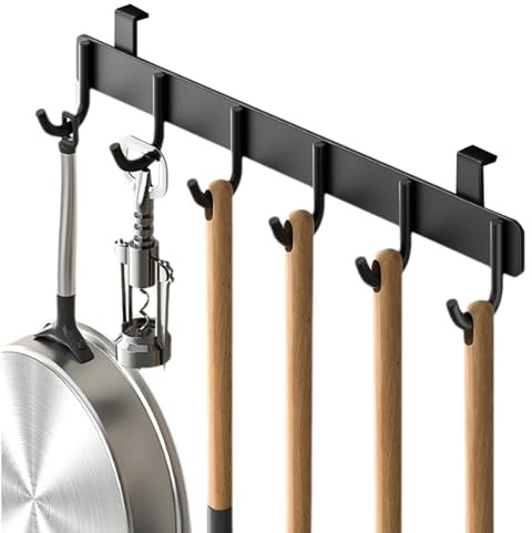Wansiman KüChenhaken,KüChe Hakenleiste,Edelstahl KüChenhalterung,Hakenleiste KüChe Ohne Bohren,Haken FüR KüChenutensilien,Ohne Bohren,KüChen ZubehöR,FüR KüChenutensilien,Badezimmer
