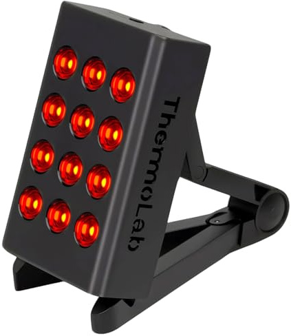 ThermoLab Aura™ mini Red Light Therapy Lamp – Portable Rechargeable LED Panel with 660nm & 850nm Light for Wellness, Relaxation & Energy – Compact Infrared Therapy for Home & Travel - Aura Pro