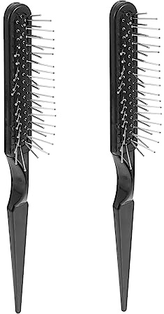 PLAFOPE Spazzola Per Cotonare e Spazzola Districante in Acciaio 2 Pezzi Pettine a Coda Di Topo, Antistatica Per Volumizzare e Modellare Chioma, Per Parrucchieri e Uso Professionale