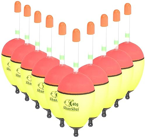 FOYTOKI 10pcs Dark Stick Fish Float Fishing Bobbers for Trout Fishing Accessories Supplies