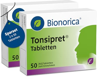 Tonsipret® Tabletten im Sparset 2 x 50 Stück – Pflanzliche Hilfe bei Halsschmerzen und Rachenentzündung, 100 Stück