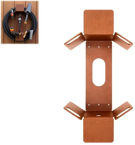 Estante de plomería para jardín: almacenamiento optimizado para un jardín moderno, soporte de pared para plomería de jardíns, colgador de manguera de agua resistente para soporte de carrete (#A)