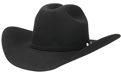 Stetson The Valley 4X Haarfilzhut Westernhut Klassischer Cowboyhut Filzhutüte Herren mit Ledergarniturband Made in USA Frühjahr bis Winter schwarz 59 cm
