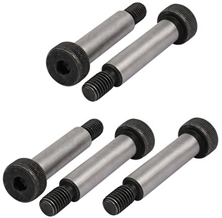 Sourcingmap 5pcs 40Cr Steel Shoulder Bolt 10mm Shoulder Dia 40mm Shoulder Length M8x13mm Thread