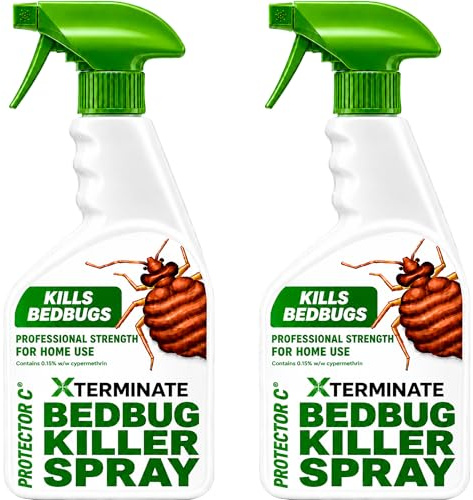 Xterminate Bed Bug Killer Spray 2L, Used by Professionals, for Home Use, Bedrooms, Mattresses, Carpets, Furniture & More, Kills & Controls Bed Bugs
