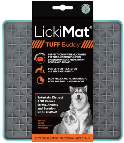 LickiMat Buddy Deluxe - 20 x 20 cm in rot oder türkis, Größe:small - 20 x 20cm, Farbe:türkis, 1 Stück (1er Pack)