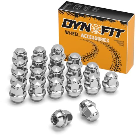 Dynofit 12mmx1.5 OEM Lug Nuts for 2012-2021 Fusion,2013-2025 Escape,2009-2018 Focus,One-Piece Style Stock Wheel Nuts Replace for MKC MKZ Factory Nut, Compatible with Ford Lincoln,Work on AL/Steel Rim