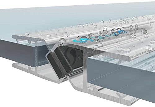 Shower Seal Magnetic Strips Pair | Set of Shower Door Magnets 4-6mm - 12mm Glass Options (4-6mm Glass)