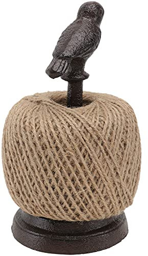 Natural Jute Twine String Rope,Garden Twine Holder Vintage Jute Twine Spools Cast Iron Twine String Rope Rack for Garden Farmhouse Kitchen