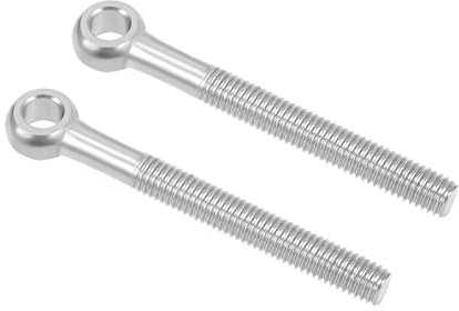 QUARKZMAN M10 x 90mm Maschinen Schulter Schaukel Anhebender Augenschraube 2STK 304 Edelstahl Metrischer Gewindestift Welle Dowel Schleifen Loch Bolzen für Rohrleitung Torventile