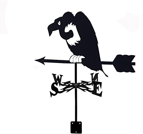 Girouette, girouette Sanglier Colibri et Fleur indicateur de Direction du Vent girouette en Acier Inoxydable girouette avec revêtement antirouille Piquet de Jardin Art Decor