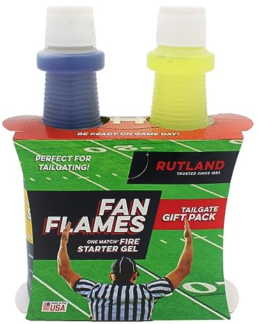Rutland Products 4963 Fan Flames Football Team Colors Fire Starter, Blue & Yellow