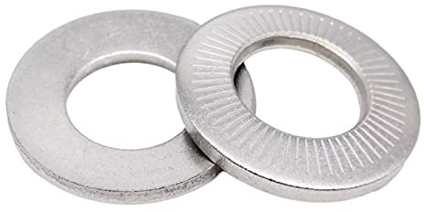 Rondelle di bloccaggio divise, 2-50 pezzi M3-M16 Rondella di bloccaggio seghettata a molla a disco in acciaio inossidabile Guarnizione elastica zigrinata conica, M10 (10 pezzi) (Color : As Show, Siz