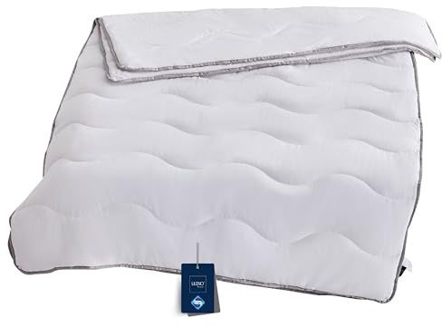 LILENO HOME Premium 4-säsongsöverdrag, 155 x 220 cm [1-set] med Sanitized allergivänligt – täcke 155 x 220 cm bestående av 2 täcken – som sommar- och vinterfilt – koksäker upp till 95 °C