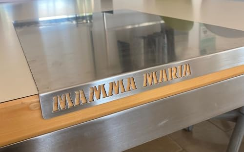 Tabla de cortar de cocina personalizada de acero inoxidable AISI 304 – Resistente e higiénica, con texto o logotipos grabados a medida