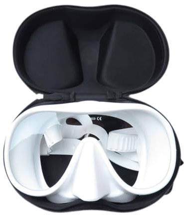 QSTDGVPW Gafas de Snorkel Establecidas para Adultos con Estuche de Almacenamiento Y Cubierta para Bucear, Blanco