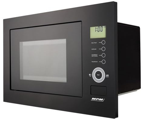 MPM - Microonde da incasso - Forno Combi - Pulizia a vapore - 11 programmi - 25 litri - Max 1100W - Nero