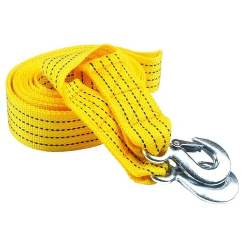 SHENJMAI Corda di Traino Cavo di Traino for Auto da 4 m, Resistente, da 3 tonnellate, con Gancio for rimorchio, Accessori for furgoni e Auto da Strada