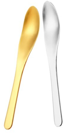 VALICLUD 2piezas Cucharas De Acero Inoxidable Para Fruta Postre y Aperitivos Cucharas Reutilizables Para Cocina y Comidas