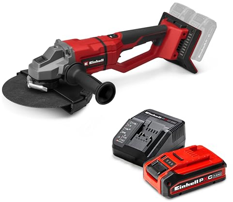 Einhell Professional Akku-Winkelschleifer TP-AG 36/230-22 Li BL PXC (36 V, 2200 W, 230 mm Scheiben-Ø, 70 mm Schnitttiefe, Brushless, inkl. 4,0 Ah PLUS Akku + Ladegerät)