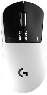Logitech G PRO X2 SUPERSTRIKE Lightspeed trådlös Gaming-mus, supersnabb, extremt lätt (61 g), anpassningsbar klickhaptik, USB-C-laddning, för PC/Mac/Laptop - Vit