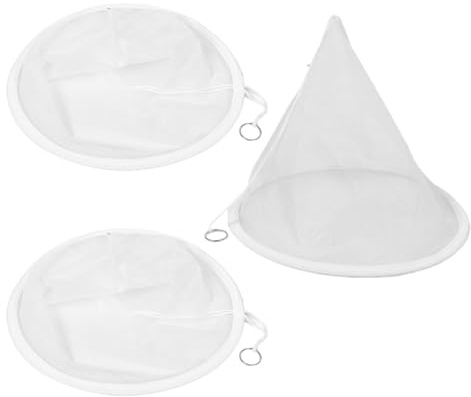 Levemolo 3 Stück-Pack Konischer Nylon Honigfilter mit Feinem Fasernetz Leichtes Bienenhonigfilterbeutel für Imkerei und Feine Honigfiltration