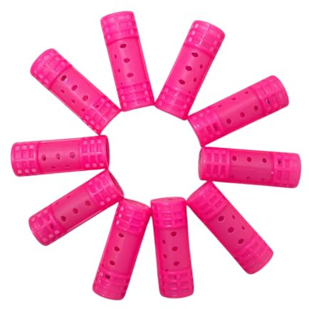 Snap-On Magnetic Hair Rollers Set – No Heat Self Grip Curlers for Women & Girls | Professional Salon & Barber Hairdressing Curlers | Plastic Rollers for Volume, Curls & Waves (10, 2.2cm)
