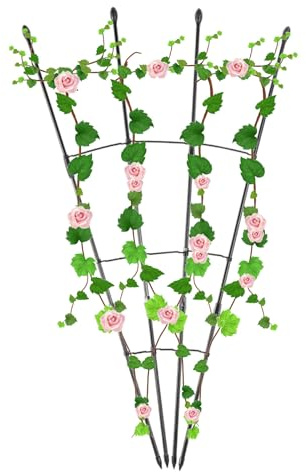 Treillis de Jardin pour en Pot - Cadre de Support de en Acier Inoxydable pour l'extérieur - Treillis de rosiers grimpants - Structure de Jardin Durable pour la Croissance des