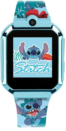 Stitch Kids interaktiv digital justerbar silikonrem klocka med kamera, klockansikten, roliga spel, larm, stoppur, timer, miniräknare och mer!