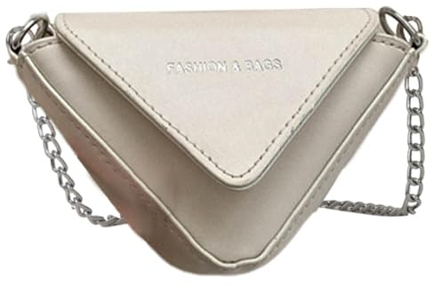 Generisch Achselweichbeutel, Lederschleiftasche - Kleine Kupplungsketten -Geldbörsendreieck geformt - Stilvolle PU -Umhängetasche für Handy, Brieftasche und Schlüssel