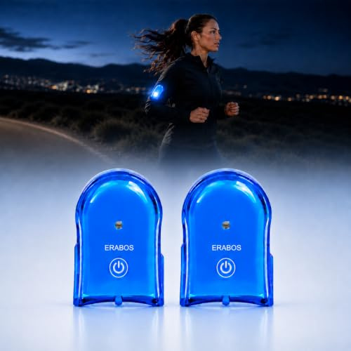 ERABOS Guardian LA500 Personenalarm 2er-Set | 130 dB Alarm mit LED-Licht, USB-C wiederaufladbar, Magnet- & Clipbefestigung, spritzwassergeschützt IPX4, für Joggen, Radfahren und Spaziergänge