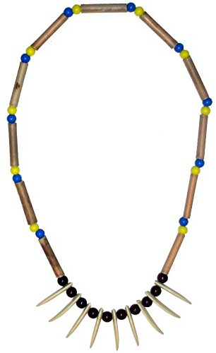 Spassprofi Indianer Halskette mit Zähnen Halsschmuck Indianerschmuck Jäger