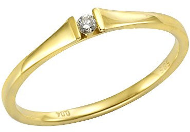 Orolino Damen Ring 585/- Gold Glänzend Brillant gelb 0,04ct. 067370095-1