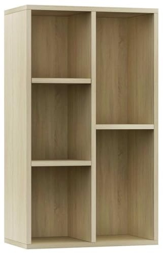 vidaXL Bokhylla/skänk sonoma-ek 50x25x80 cm konstruerat trä