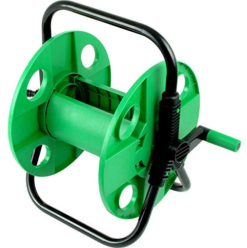 Homespired® Portable Hose Reel 60m of ½ Garden Hose - Lightweight, Frost Resistant, Hose Reel Wall Mountable - Empty Cable Reel for Extension Cable or Garden Hose Storage - 44 X 34 X 45 cm