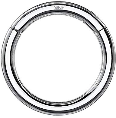 Taffstyle Piercing 585 Gold 14 Karat Clicker Scharnier | für Lippe Ohr Nase Intimbereich Augenbrauen Bauch