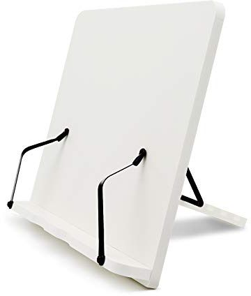 Leseständer Kochbuchhalter 33.5x23.7cm Rezepthalter, Buchstütze, faltbar Lesepult-Holz, Buchhalter für Kochbuch, Rezept, iPad,verstellbar Buchhalter für Lesen,Küche und Büro,Leicht zu reinigen