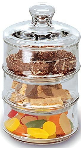 My Home Glas-Gebäck-Etagere, 4-teilig Gebäckdose Plätzchendose