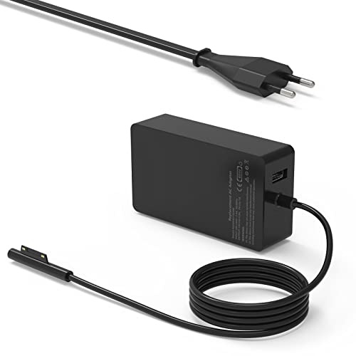 hafiuege 65 W, 15 V, 4 A Microsoft Surface Pro Ladegerät Netzteil Ladekabel | Surface Pro 11/10/9/8/7/6/5/4/3/X,Surface Laptop 7/6/5/4/3/2/1,Surface Go 3/2/1,Surface Book 3/2/1