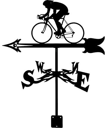ANCNA Girouettes rétro vélo Cycliste girouette indicateurs de Direction du Vent Outils de Mesure Professionnels décoratifs girouette pour Toit de Jardin