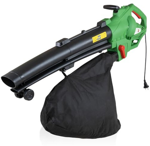 Aspirateur Souffleur Broyeur Électrique 3 en 1 de 3000 W, 270 km/h – Sac de 45 L – Réduit de 90% Le Volume des Déchets et Feuilles – Confort Ergonomique – Utilisation Prolongée sans Effort