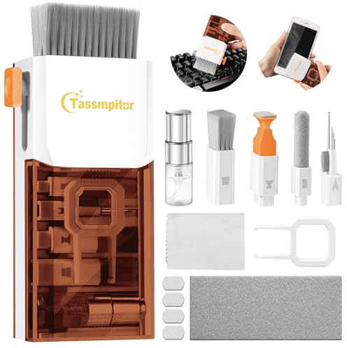Kit de limpieza electrónica para laptop, teclado de pantalla de iPad, iPhone Pro, herramienta de limpieza 10 en 1 para iPad, iPhone Pro, cepillo de limpieza de polvo de teclado con masilla para PC,