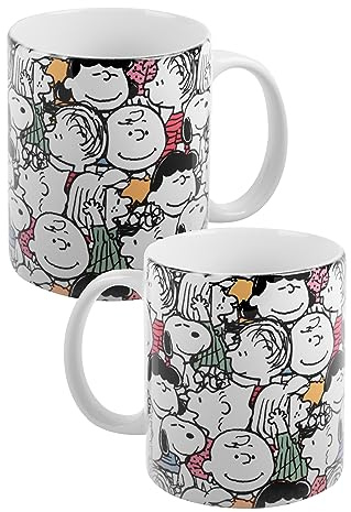 The Peanuts Snoopy Allover - Taza de café (cerámica, 320 ml)