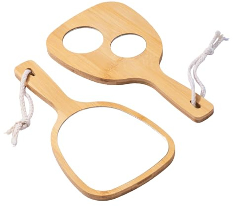 Bamboo 3x & 5x Magnification Hand Mirror Flip