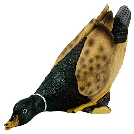 BESPORTBLE 1pièce Décoration De Jardin Simulée Résine Canard Vert pour Bassin Et Aménagement Paysager